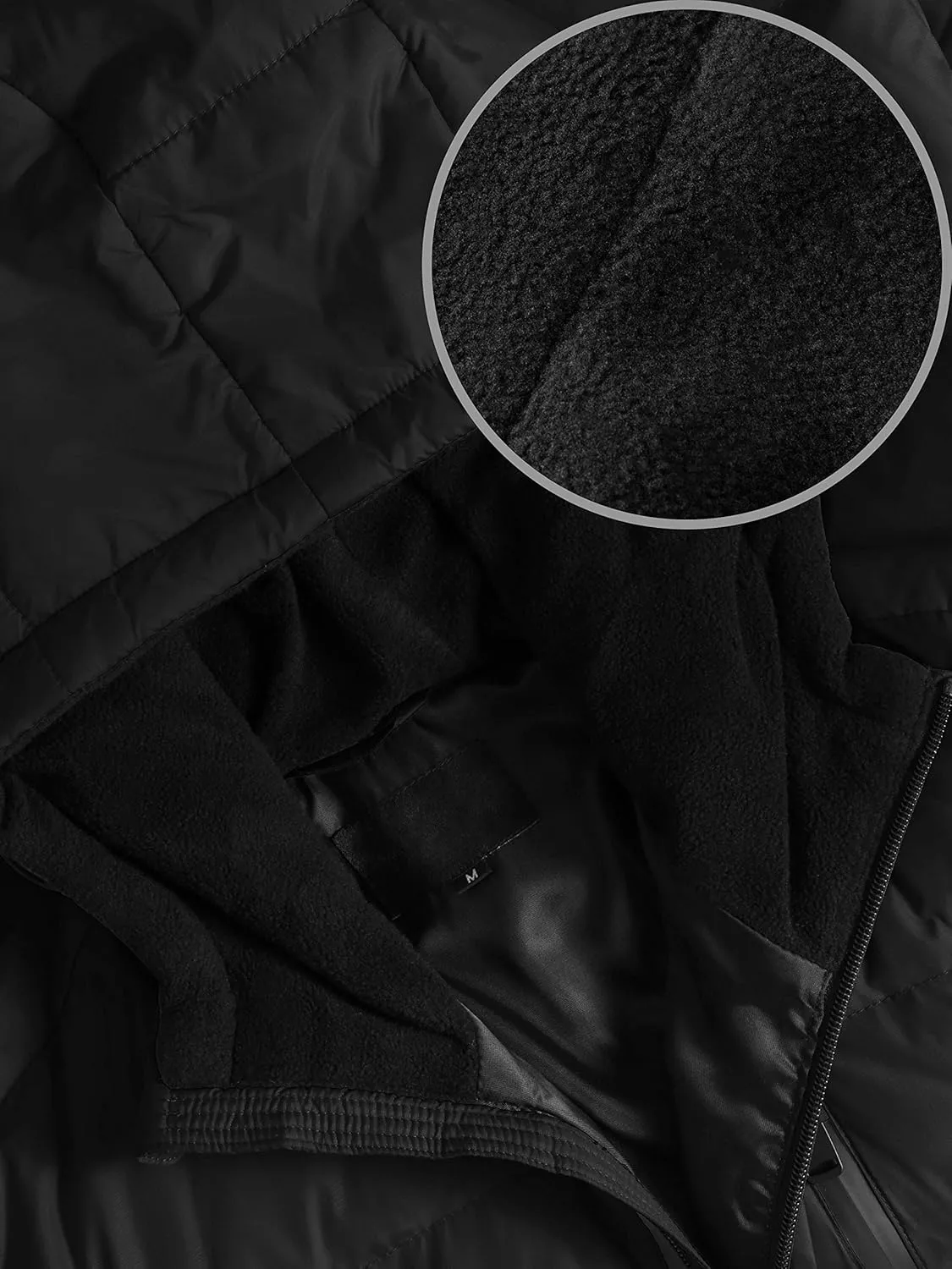 Hat and Beyond Mens Warmth-Retaining Waterproof Down Coat Hood Zipper Pocket