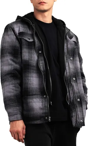 Hat and Beyond Mens Warmth-Retaining Waterproof Down Coat Hood Zipper Pocket