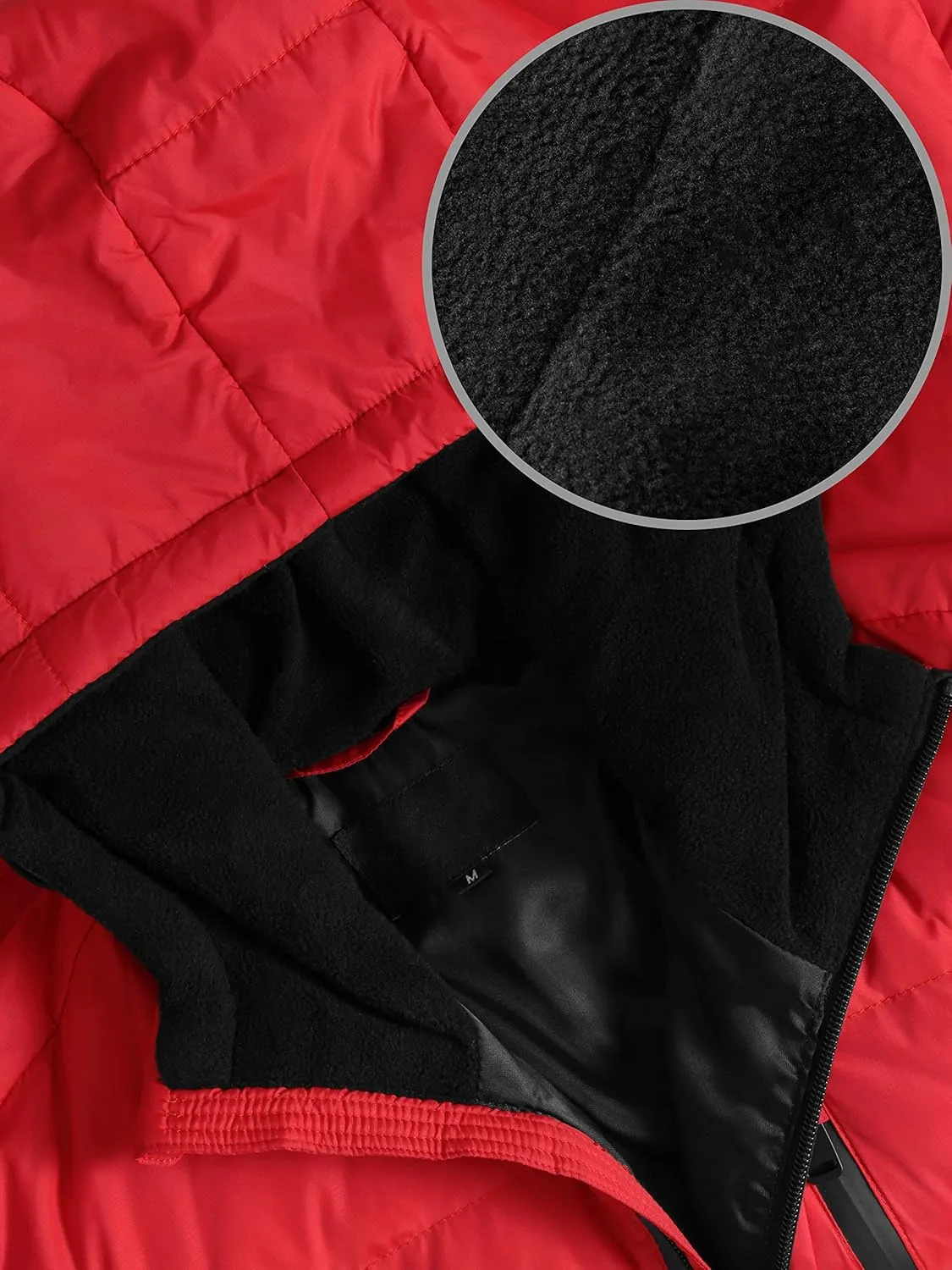 Hat and Beyond Mens Warmth-Retaining Waterproof Down Coat Hood Zipper Pocket