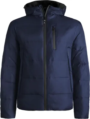 Hat and Beyond Mens Warmth-Retaining Waterproof Down Coat Hood Zipper Pocket