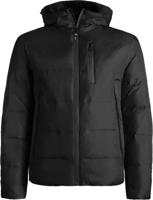 Hat and Beyond Mens Warmth-Retaining Waterproof Down Coat Hood Zipper Pocket