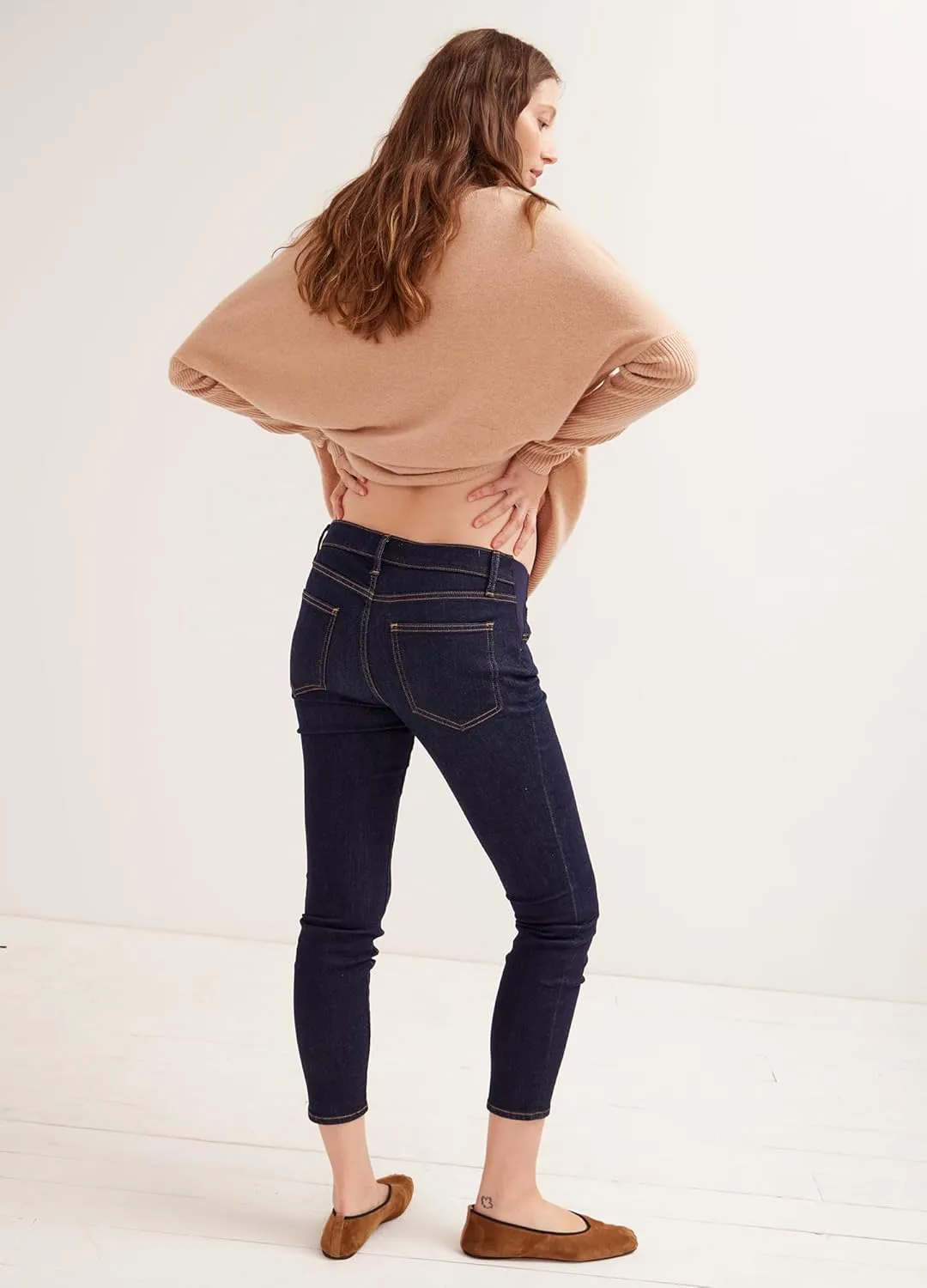 HATCH Slim Maternity Jeans - Under The Belly Pregnancy Jeans That Grow with You - Recycled Stretch Cotton Denim