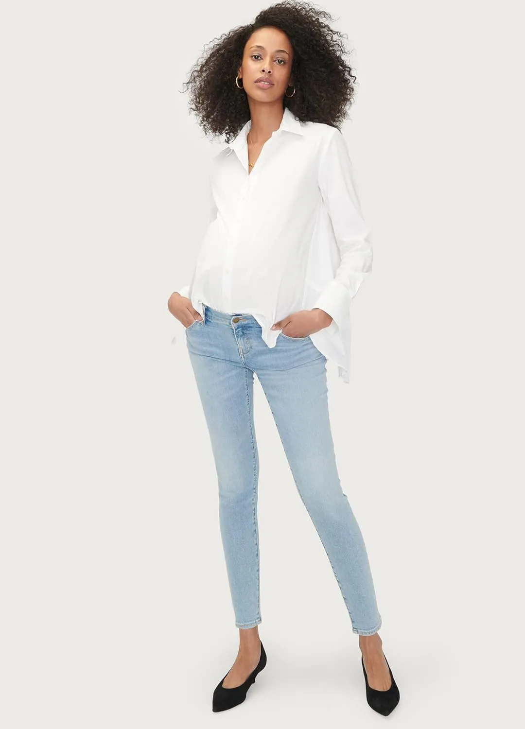 HATCH Slim Maternity Jeans - Under The Belly Pregnancy Jeans That Grow with You - Recycled Stretch Cotton Denim