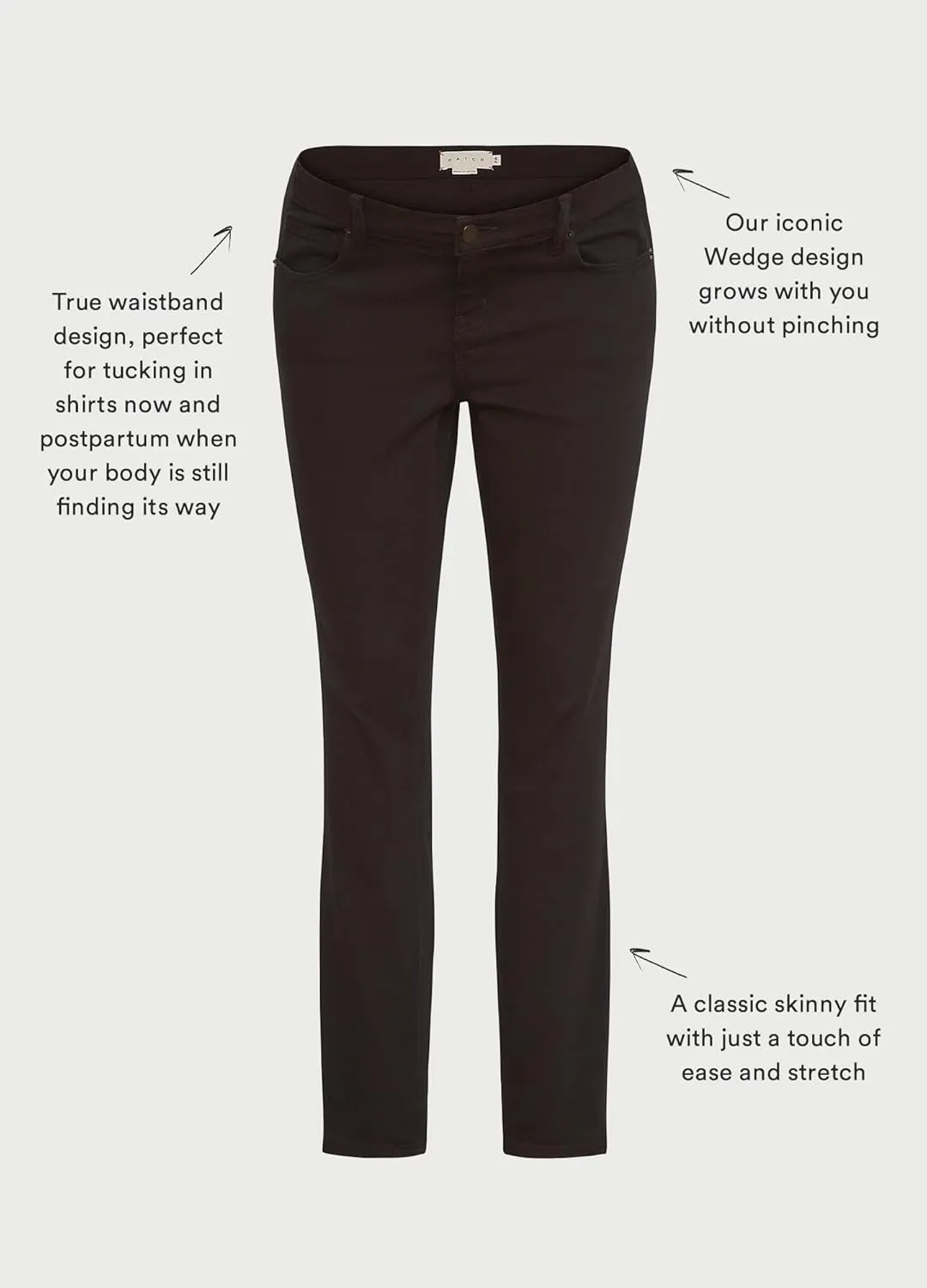 HATCH Slim Maternity Jeans - Under The Belly Pregnancy Jeans That Grow with You - Recycled Stretch Cotton Denim
