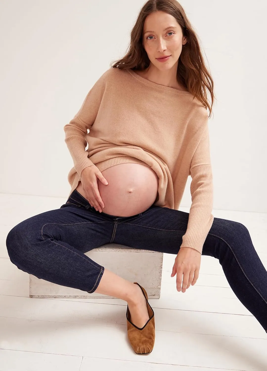 HATCH Slim Maternity Jeans - Under The Belly Pregnancy Jeans That Grow with You - Recycled Stretch Cotton Denim