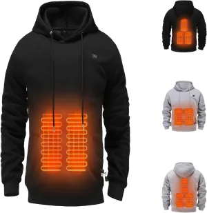 Heated Hoodie For Men Pullover 4xl Unisex Pullover Heavyweight Drawstring Heated Sweatshirt Men Women With Pocket