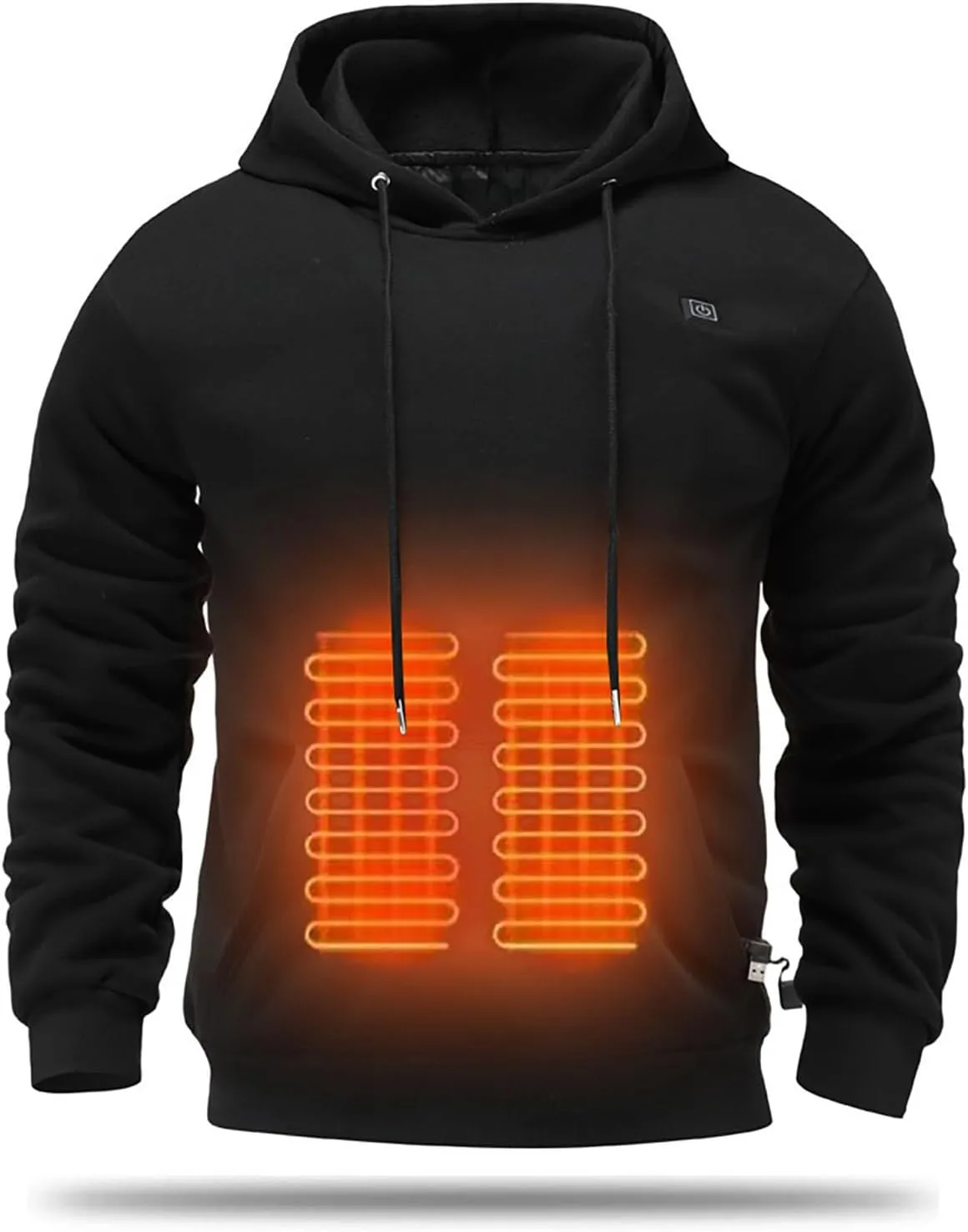 Heated Hoodie For Men Pullover 4xl Unisex Pullover Heavyweight Drawstring Heated Sweatshirt Men Women With Pocket