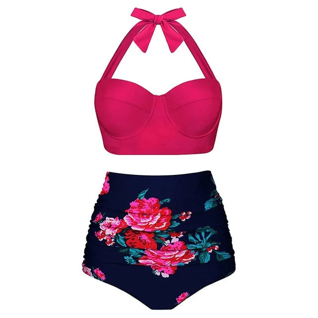 High Waist Swimsuit 2019 Black Swimwear