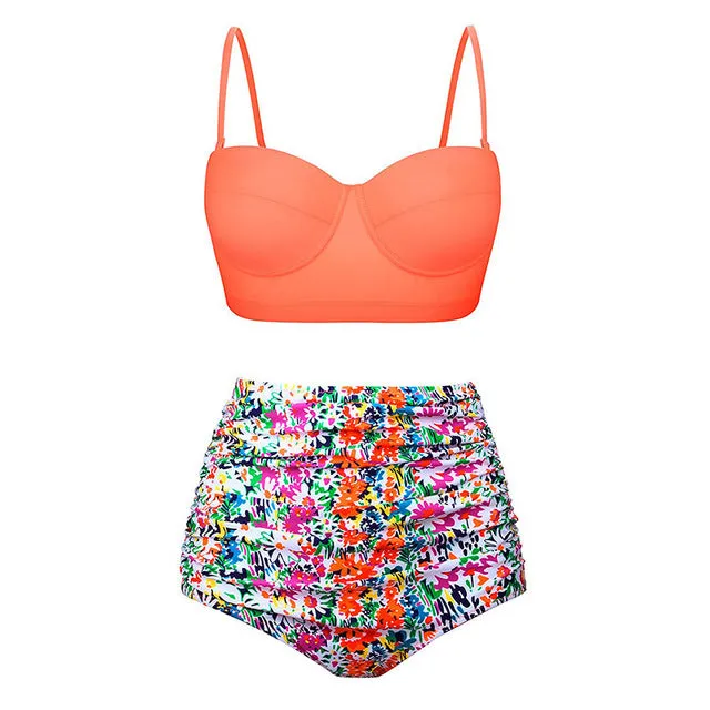 High Waist Swimsuit 2019 Black Swimwear