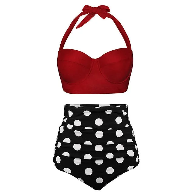 High Waist Swimsuit 2019 Black Swimwear
