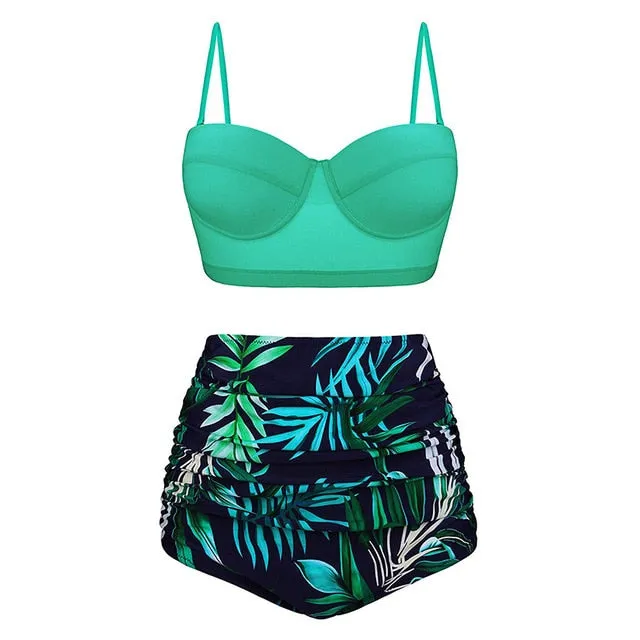 High Waist Swimsuit 2019 Black Swimwear