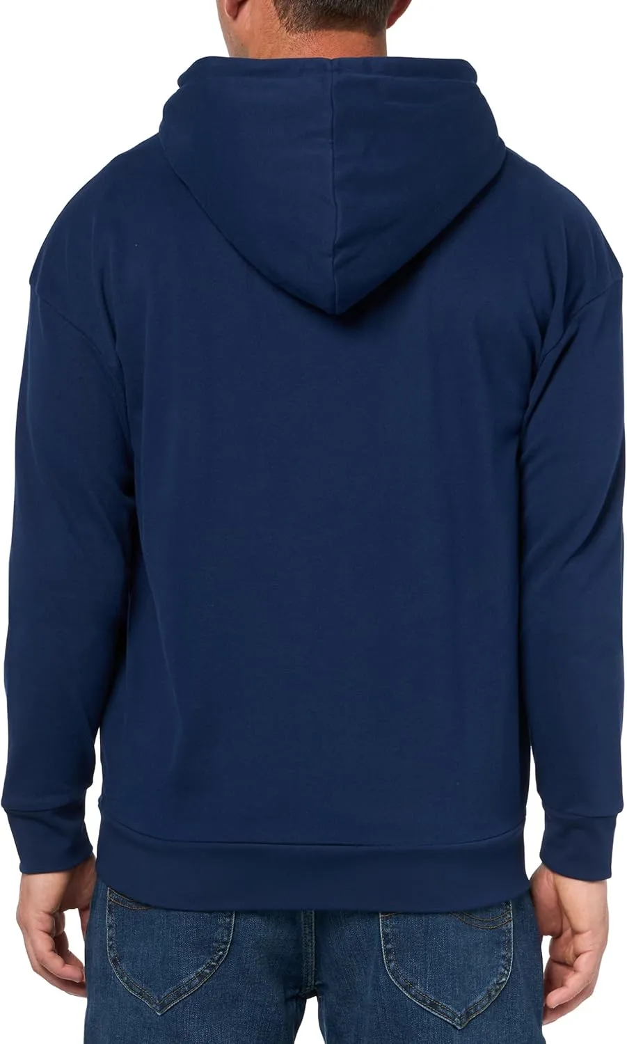 HUGO Men's Silver Logo Stretch Cotton Hooded Zip Up Sweatshirt