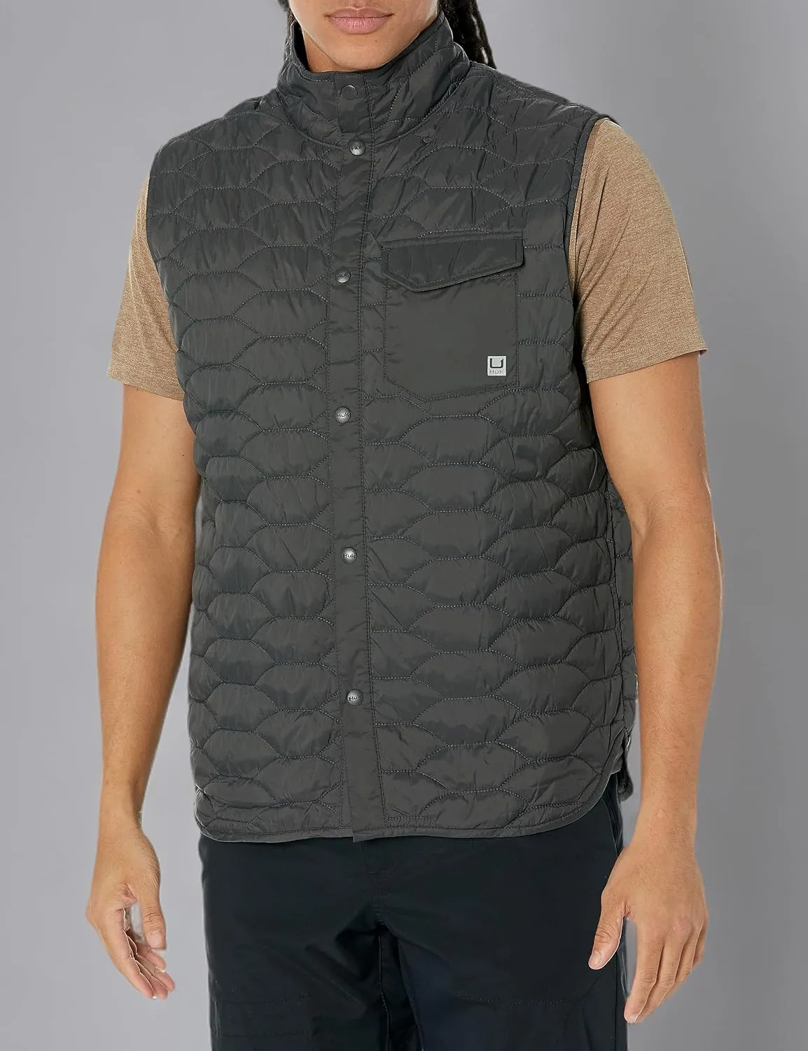 HUK Men's Tarpon Quilt, Insulated Performance Nylon Vest