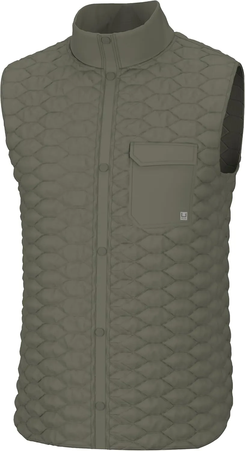 HUK Men's Tarpon Quilt, Insulated Performance Nylon Vest