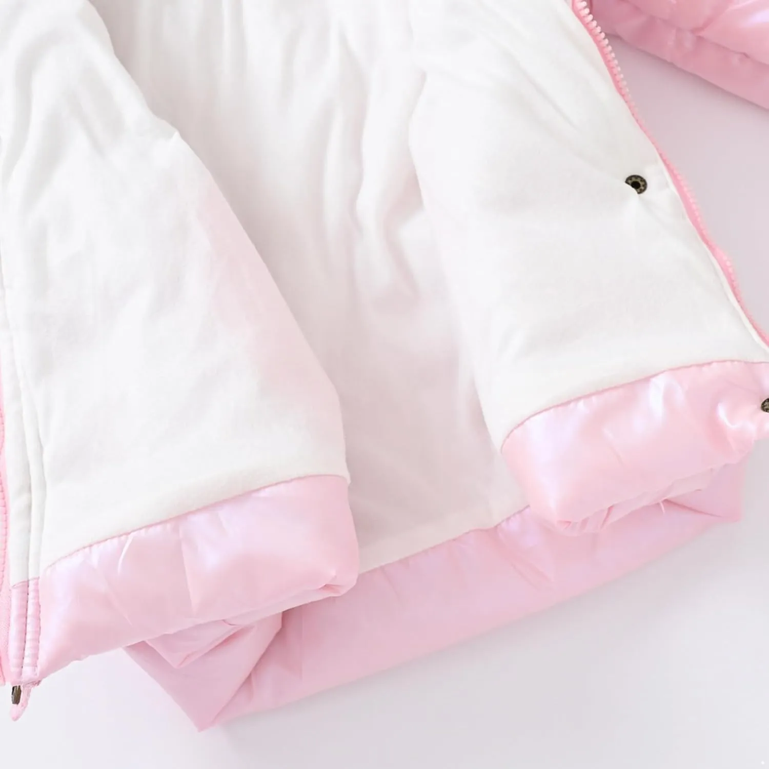 JEATHA Girl's Shiny Jakcet Faux Fur Hooded Cotton-Padded Long Sleeve Warmth Winter Coat Outerwear