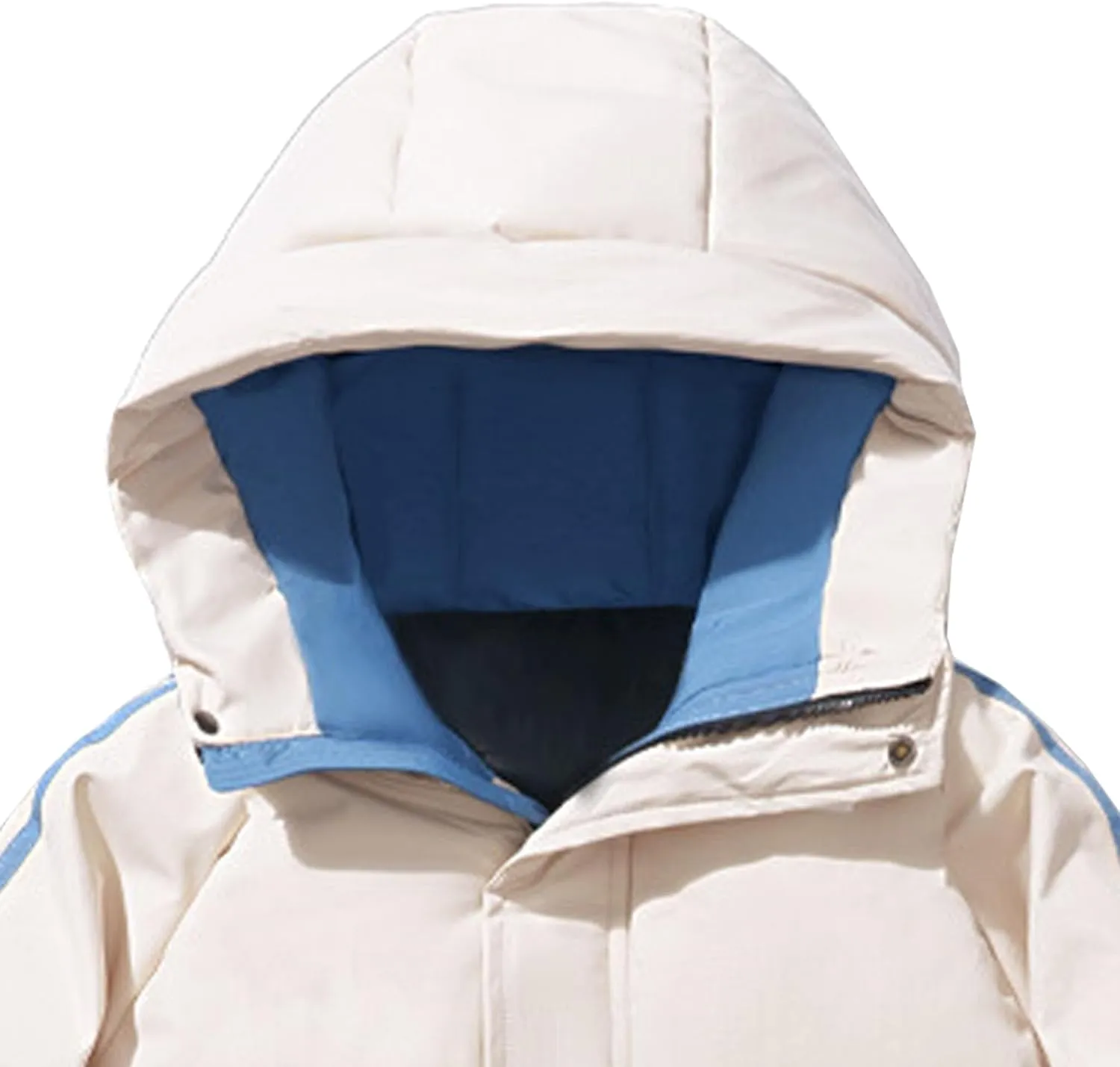 JEShifangjiusu Men's Puffer Jacket Waterproof Winter Parka Jacket Warm Thicken Ski Coat Thicken Padded Cotton Coat with Hood