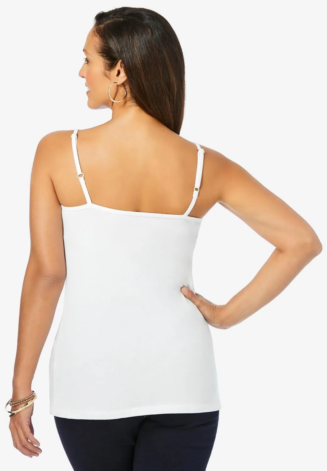Jessica London Women's Plus Size Stretch Cotton Cami