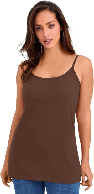 Jessica London Women's Plus Size Stretch Cotton Cami