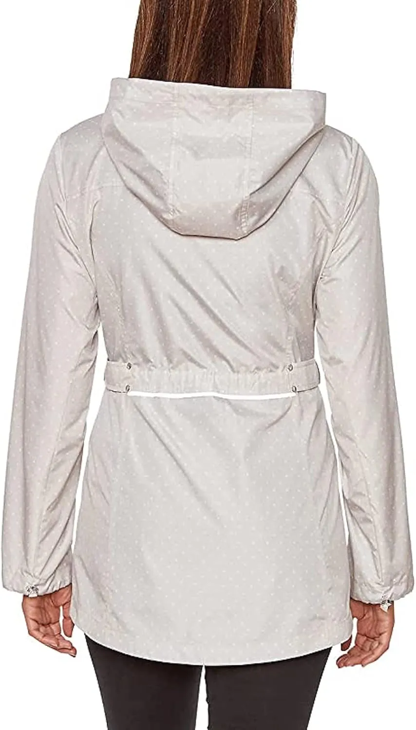 Jones New York Women's Rain Jacket Parka In A Pocket Windbreaker