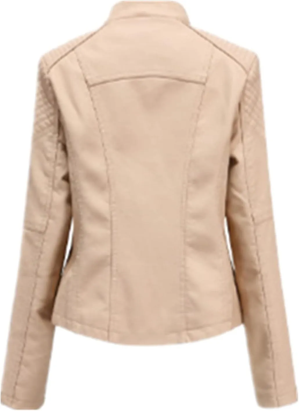 Julymens Women's Faux Leather Motorcycle Jacket Fashion Slim Fit Short Biker Coat