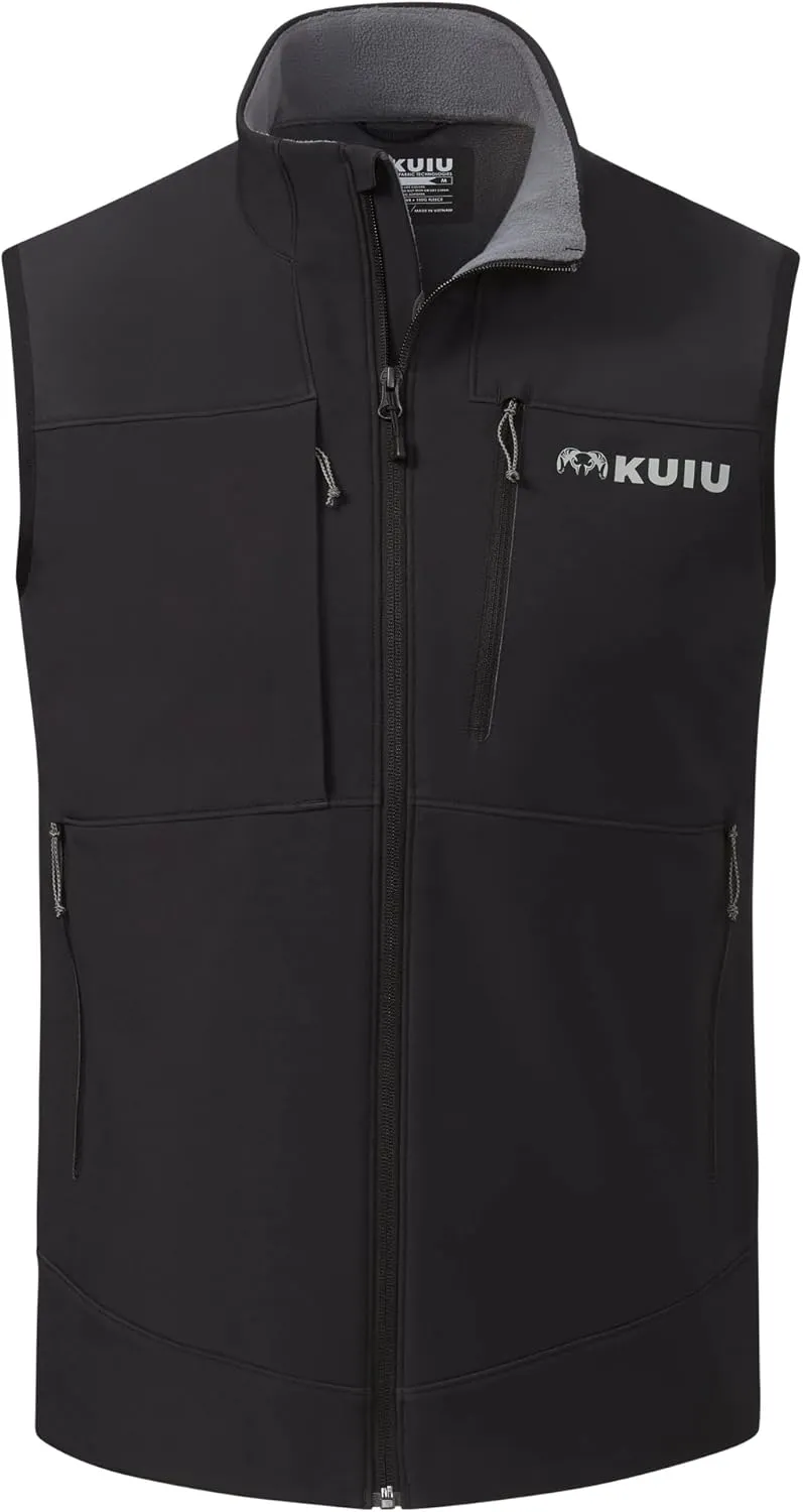 KUIU Guide PRO Vest  Wind & Water-Resistant Soft Shell Hunting Vest, Durable & Quiet with Fleece Lining for Cold Weather