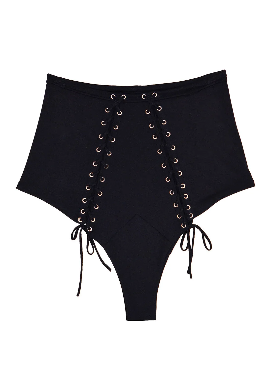 Lace Up High Waist Bikini