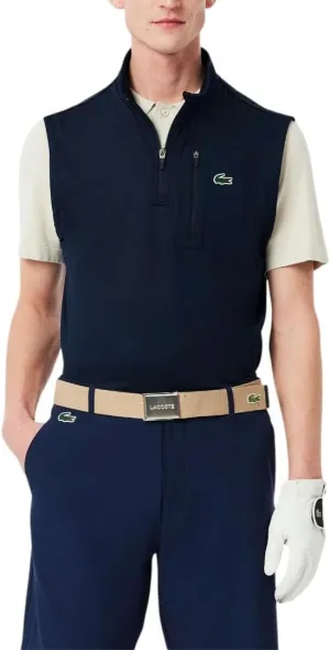 Lacoste mens Quarter Zip Layering Golf Vest