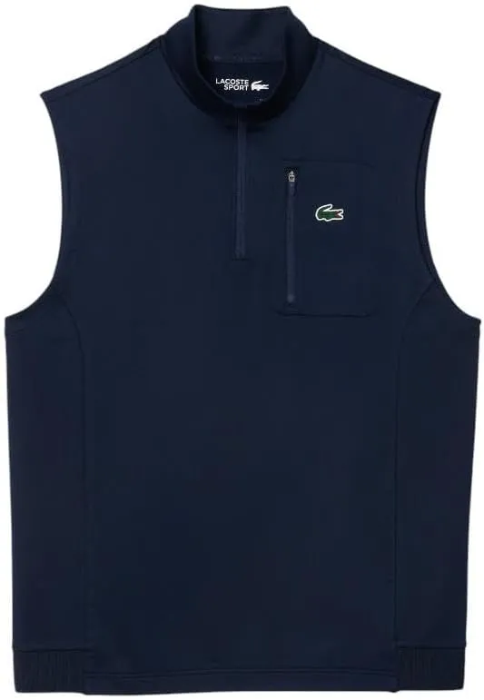 Lacoste mens Quarter Zip Layering Golf Vest
