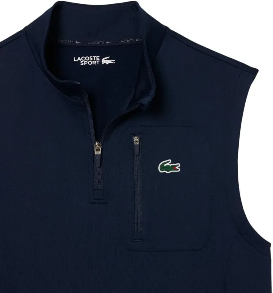 Lacoste mens Quarter Zip Layering Golf Vest