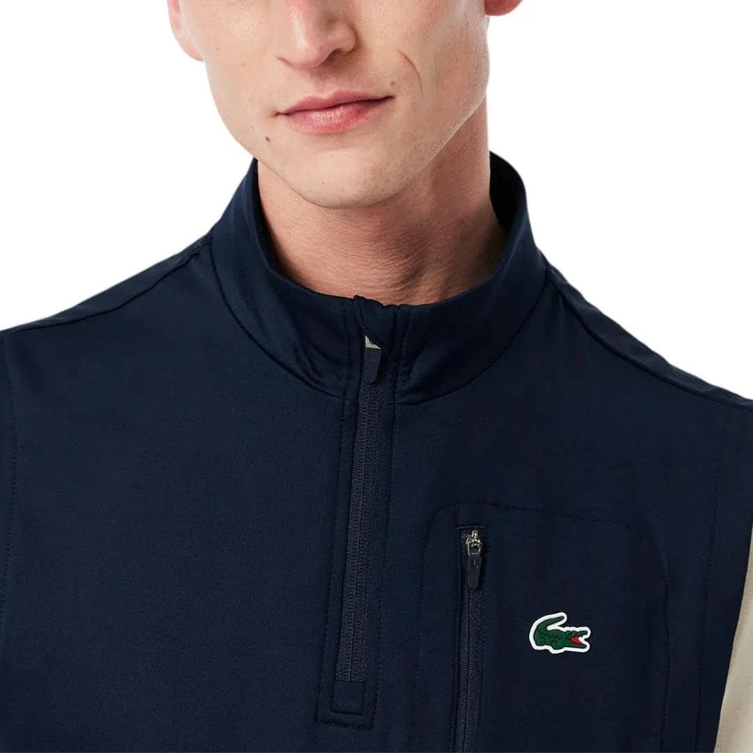 Lacoste mens Quarter Zip Layering Golf Vest