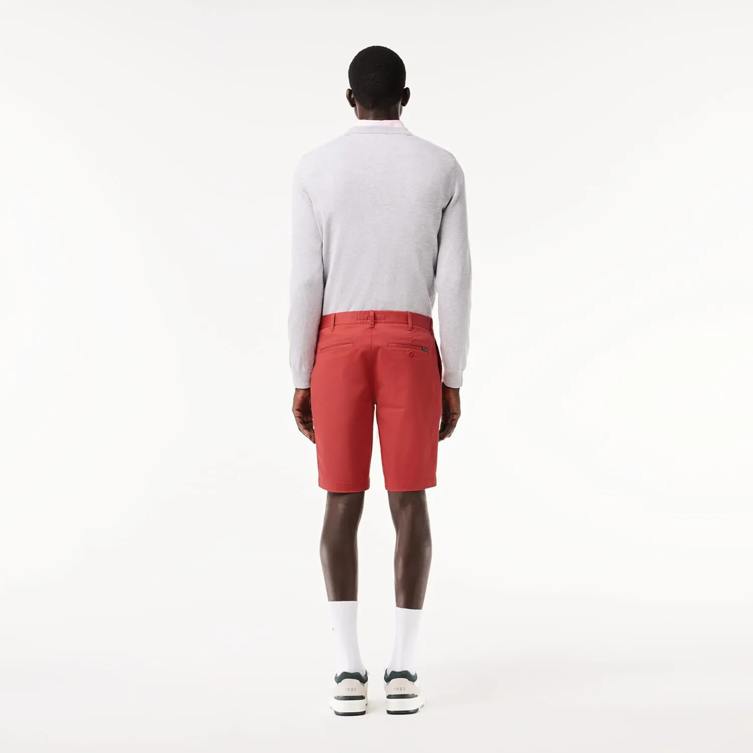 Lacoste Men's Slim Fit Solid Stretch Cotton Bermuda Shorts