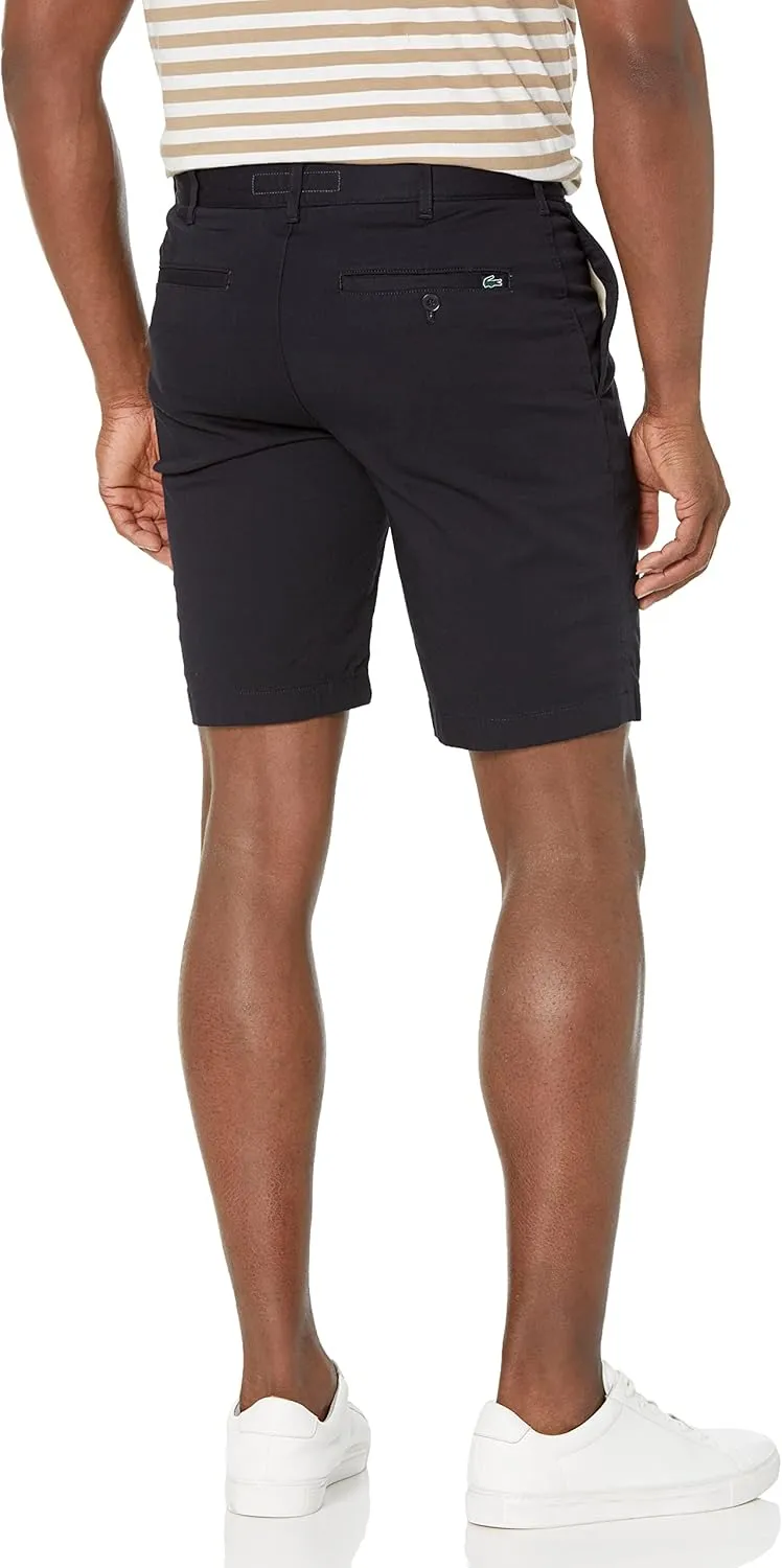 Lacoste Men's Slim Fit Solid Stretch Cotton Bermuda Shorts