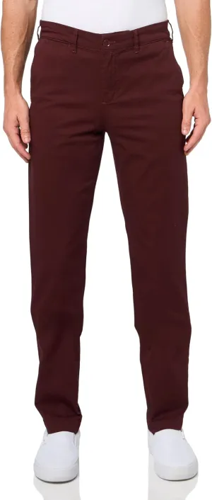 Lacoste Men's Slim Fit Stretch Cotton Chino Pants, Expresso, 40/34