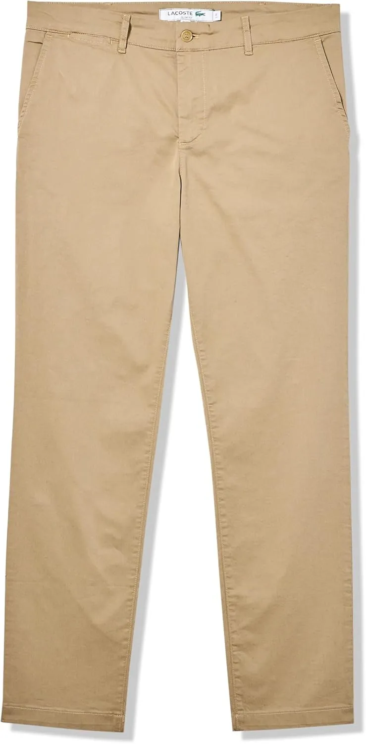 Lacoste Men's Slim Fit Stretch Cotton Chino Pants, Lion, 36/34