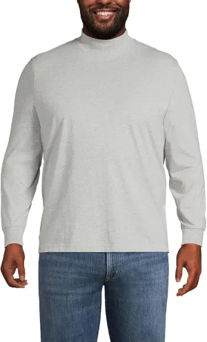 Lands' End Men's Super-T Cotton-Blend Mock Turtleneck Shirt