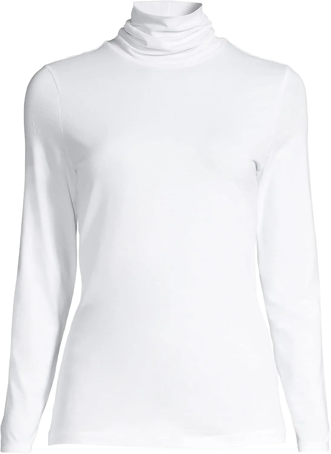 Lands' End Women's Lightweight Jersey Skimming Long Sleeve Turtleneck