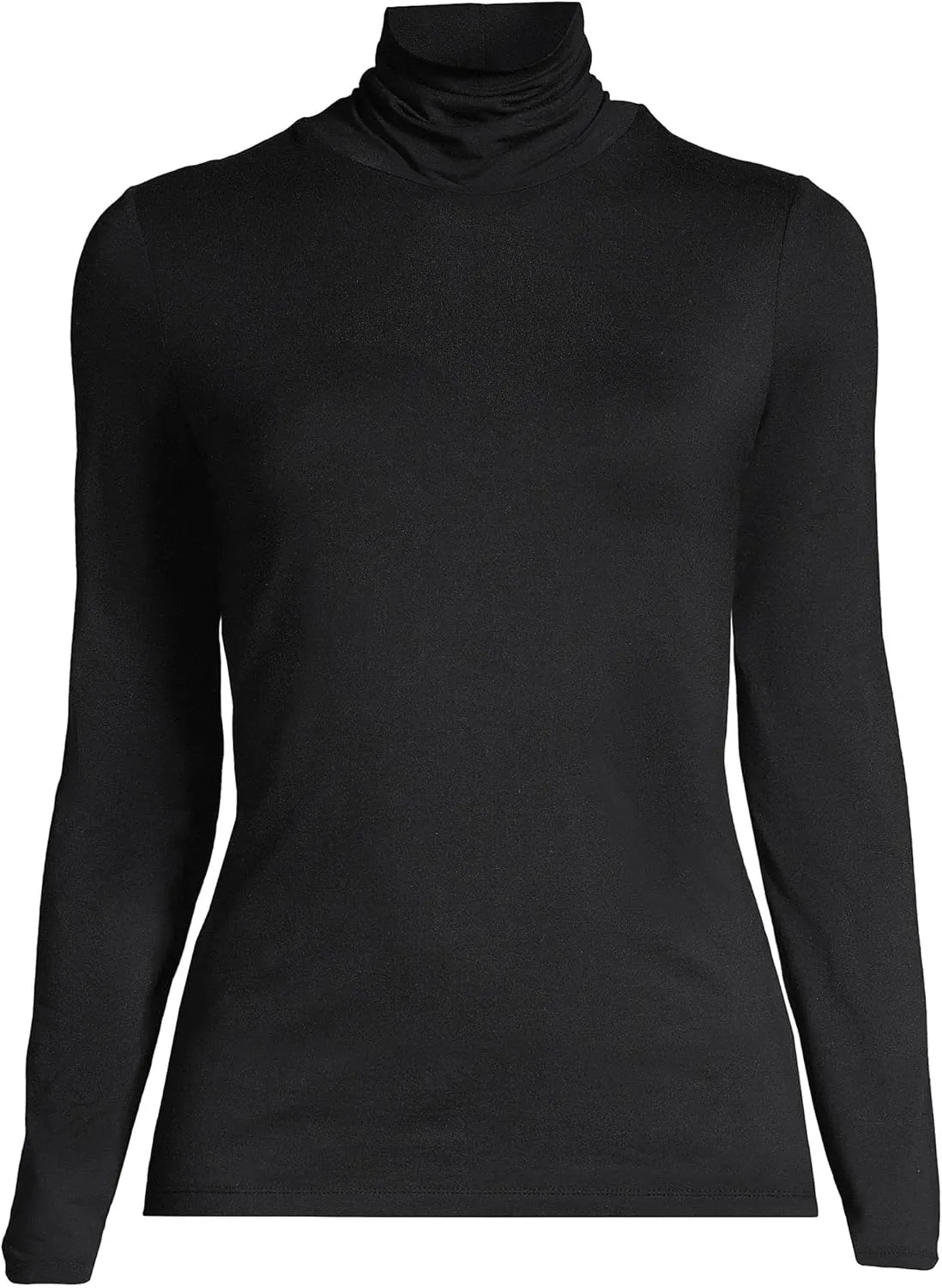 Lands' End Women's Lightweight Jersey Skimming Long Sleeve Turtleneck