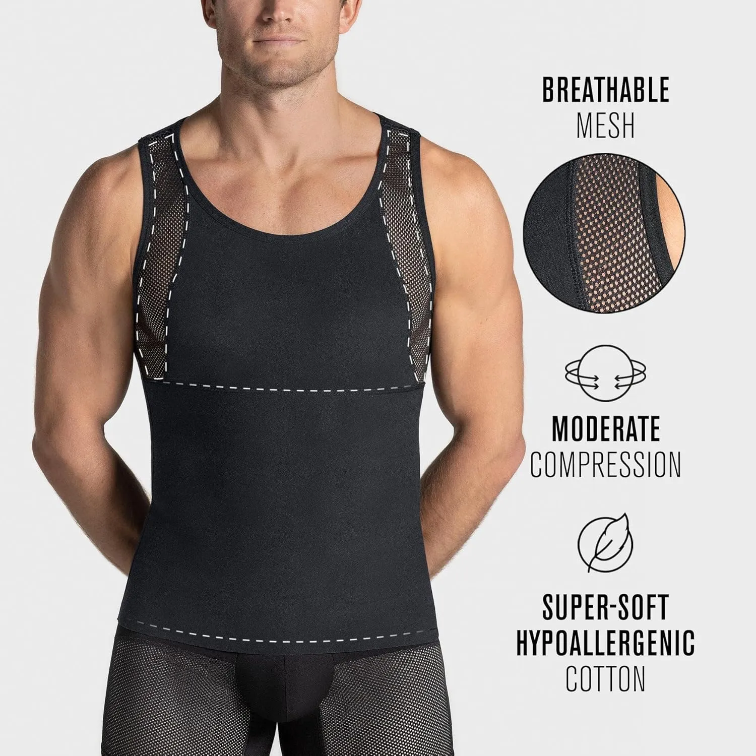 Leo Leo Stretch Cotton Moderate Compression Shaper Tank