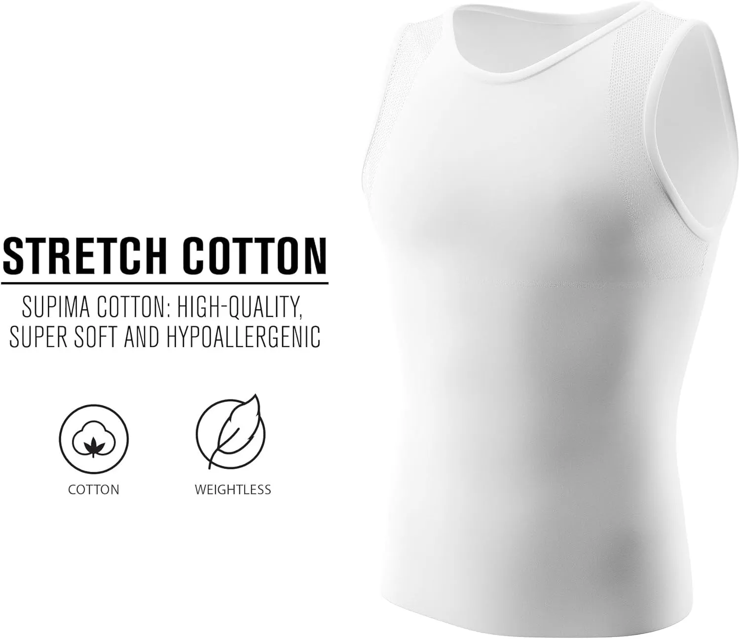 Leo Leo Stretch Cotton Moderate Compression Shaper Tank