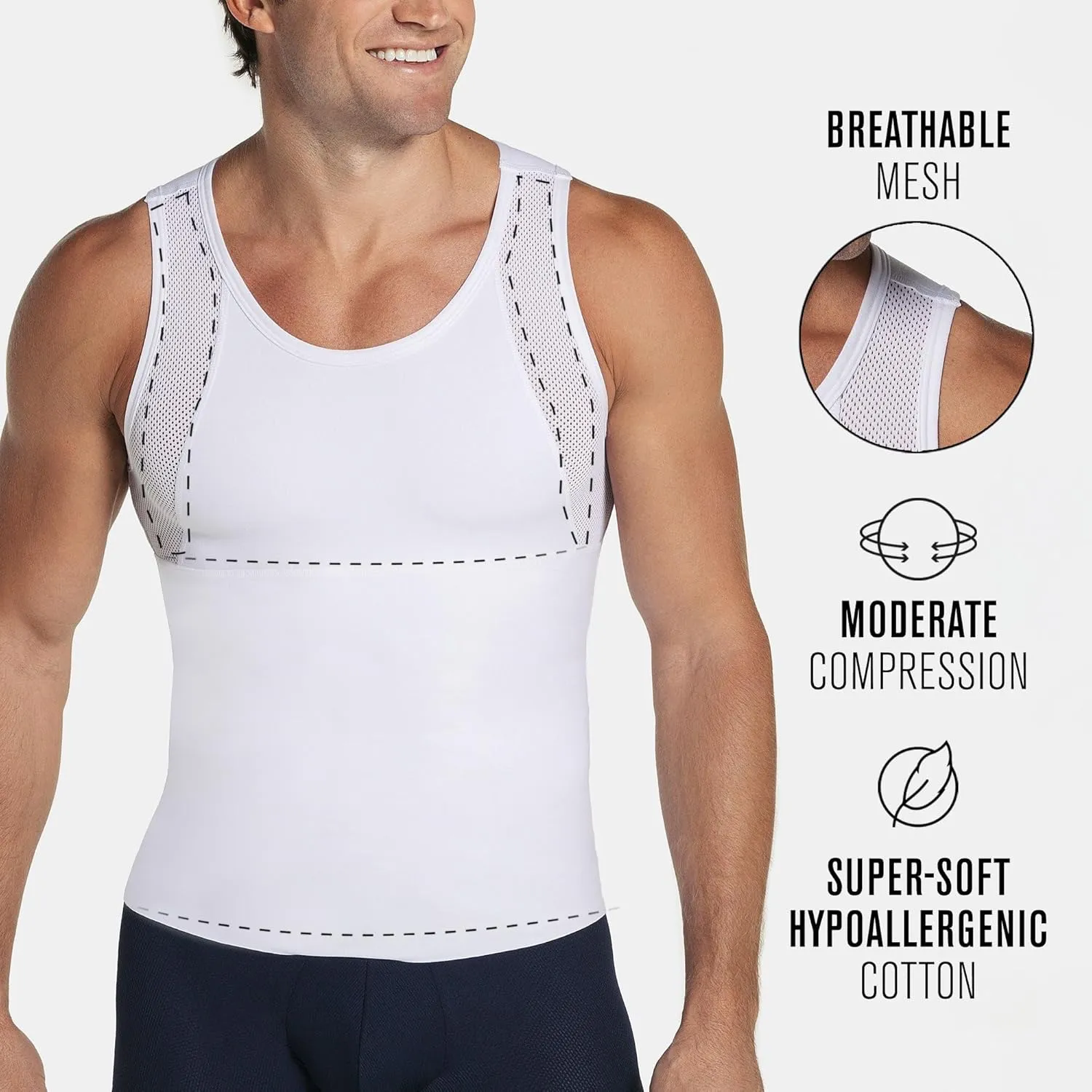 Leo Leo Stretch Cotton Moderate Compression Shaper Tank