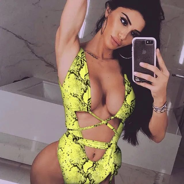 leopard swimwear