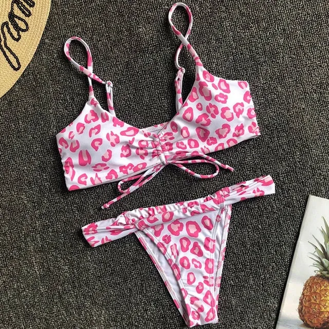 leopard swimwear