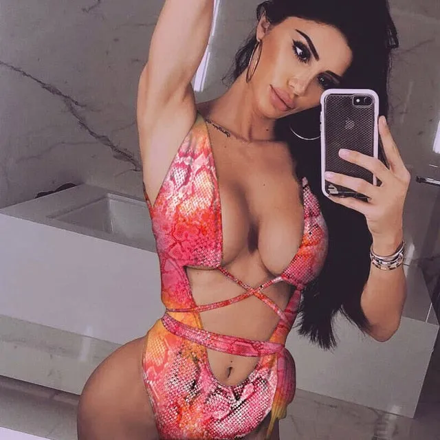 leopard swimwear