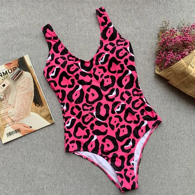 leopard swimwear