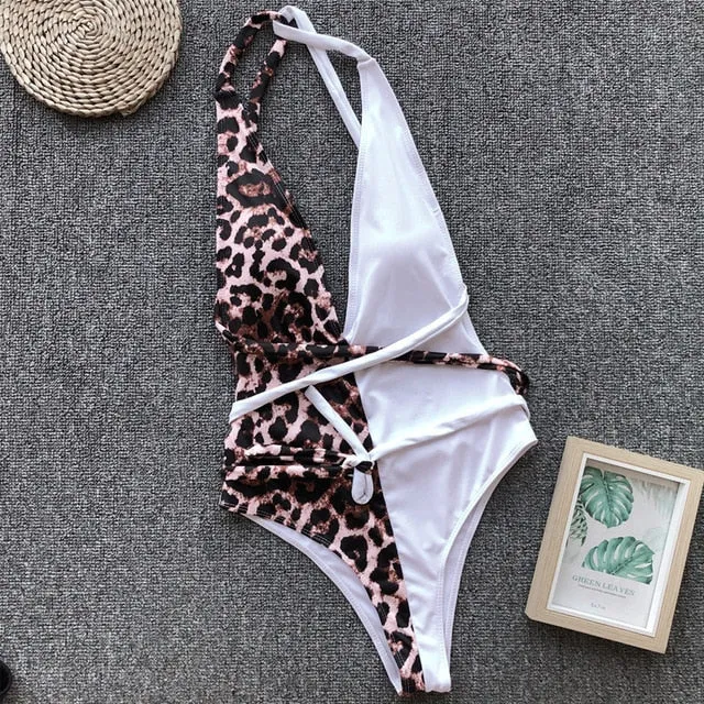 leopard swimwear