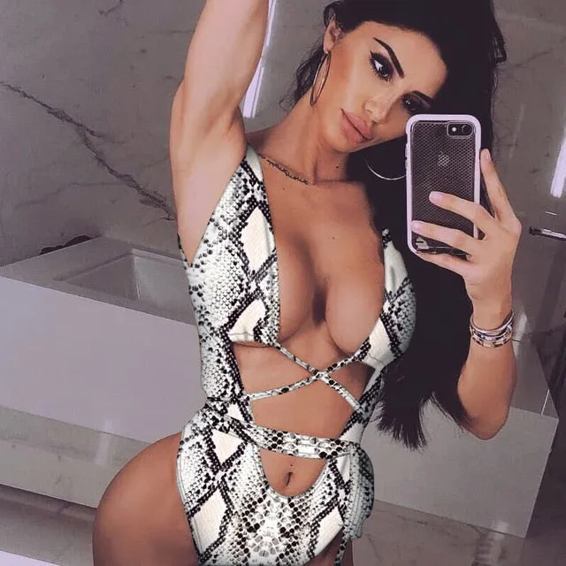 leopard swimwear