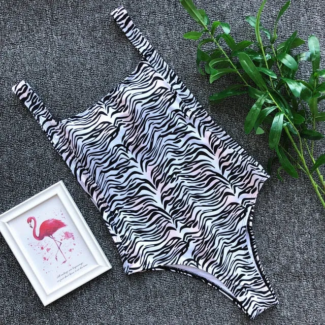 leopard swimwear