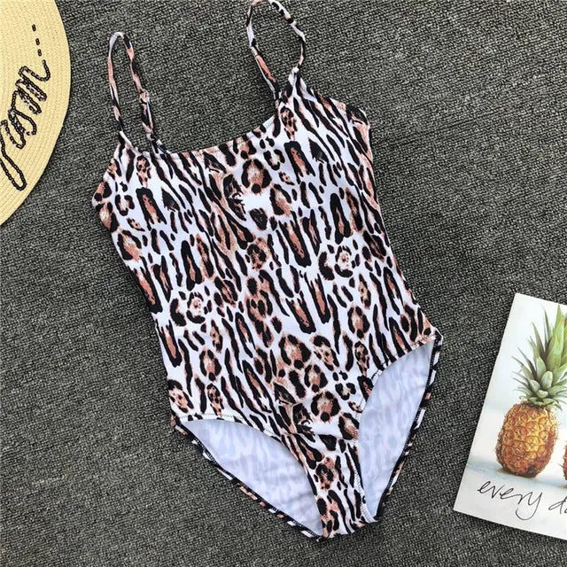 leopard swimwear