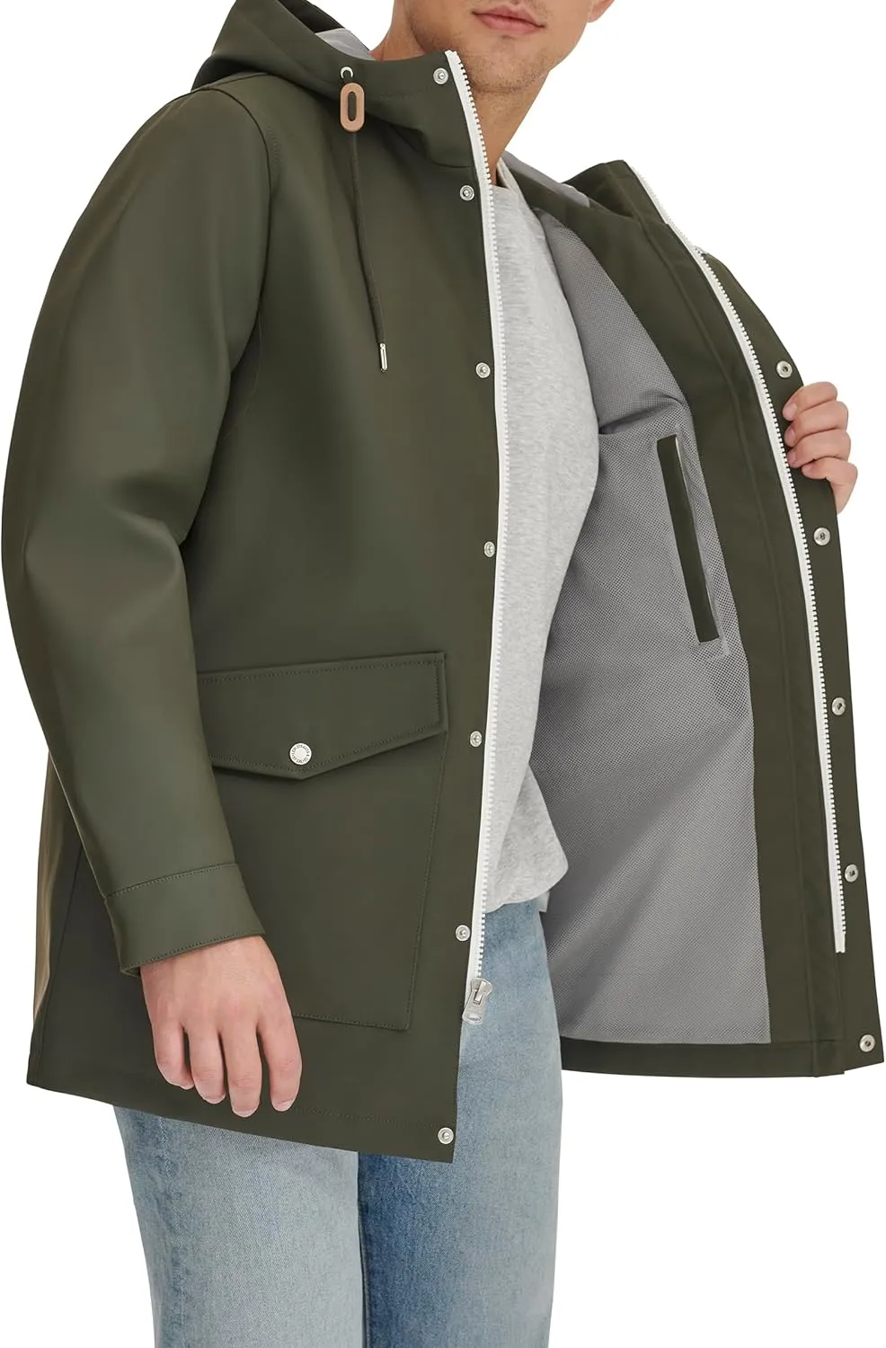Levi's Men's Rubberized Rain Parka Jacket