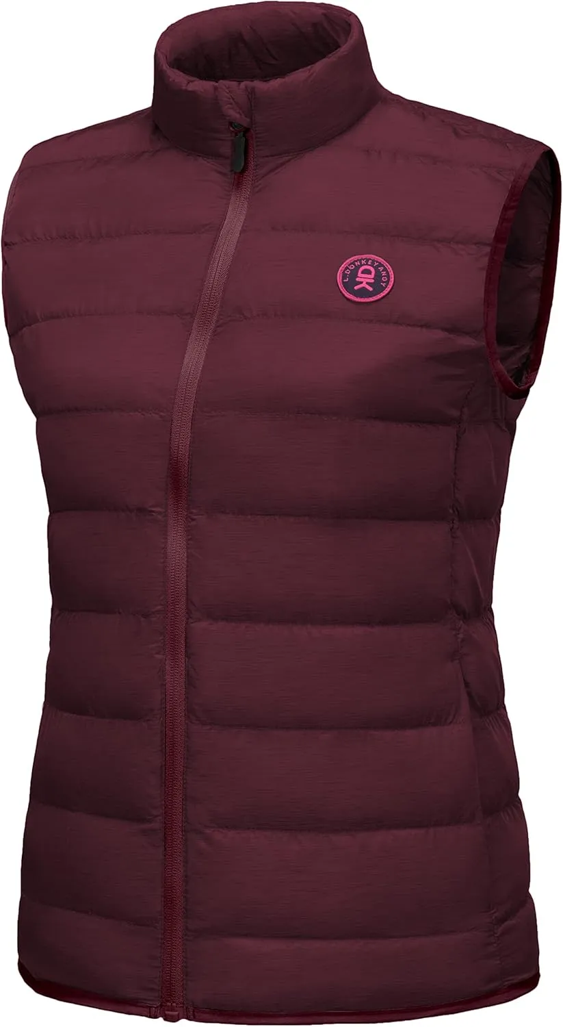 Little Donkey Andy Women's Lightweight Puffer Vest Outerwear Winter Warm Sleeveless Jacket for Casual Travel Golf Hiking